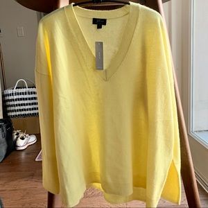 J. Crew V-Neck Boyfriend Cashmere Sweater